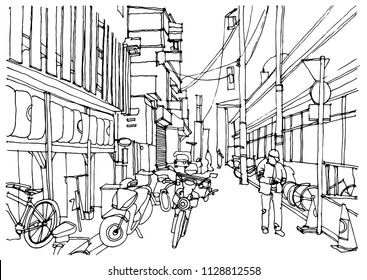 Tokyo Street Sketch High Res Stock Images Shutterstock