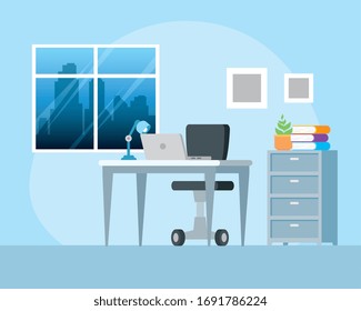 Hospital Reception Empty Nurses Station Corridor Stock Vector (Royalty ...