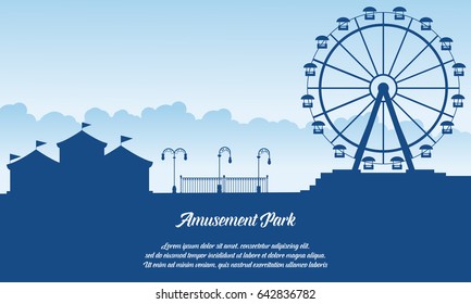 Scenery amusement park style background