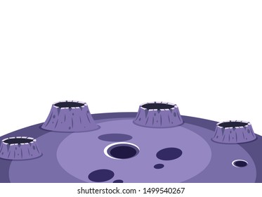 Scenery background of surface of planet illustration