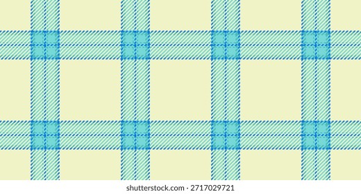 Vetor de fundo de cenário tartan, mockup tecido verificar têxtil. Textura de padrão sem costura comercial em paleta de cores claras e cor de azul-petróleo.