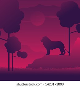 
the scenery behind the sun set