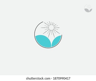 Scenery Circle logo on white background in vector illustration