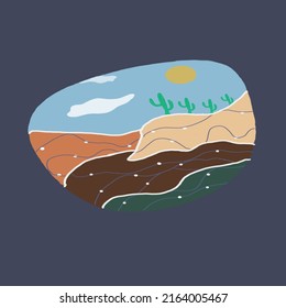 the scenery in the desert, with the hot sun