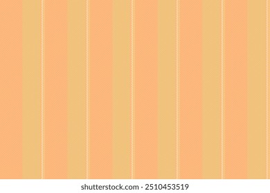 Linhas têxteis de tecido de cenário, vetor vertical fresco sem emenda. Padrão de plano de fundo de faixa de textura grungy na paleta de cores laranja e amarelo.