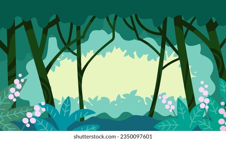 Scenery in the forest like a story