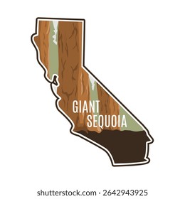 Scenery of Giant Sequoia Trees in California Perfect for Apparel, Sticker, etc