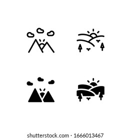 Scenery Icon Logo Vector Symbol. Landscape Icon