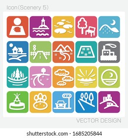 Scenery  icon.Icons used for Scenery .Simple picture.