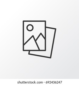 Scenery Image Icon Symbol. Premium Quality Isolated Landscape Photo Element In Trendy Style.