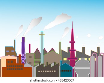 Scenery of the industrial area