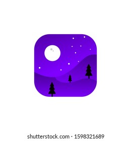 scenery mountai logo design vector template sign icon