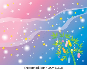 Scenery of the night Milky Way of the Star Festival.