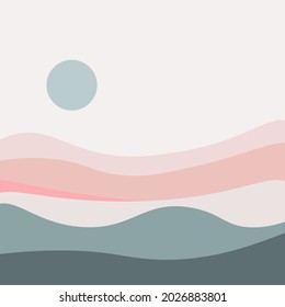 Scenery. Sunset. Vector illustration eps10
