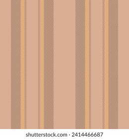 Scenery texture stripe background, quality pattern vector textile. Surface lines fabric seamless vertical in orange colo.
