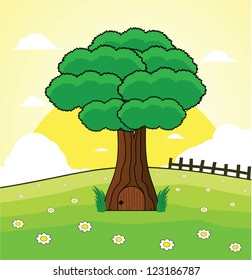 scenery tree house
