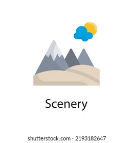 Scenery vector flat Icon Design illustration. Miscellaneous Symbol on White background EPS 10 File