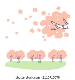 Scenery where cherry blossoms bloom