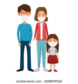 scenes families using face mask