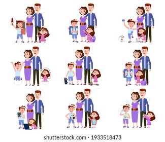 パパ ママ 子供 のイラスト素材 画像 ベクター画像 Shutterstock