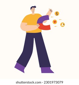 Scenes with man taking part in business activities