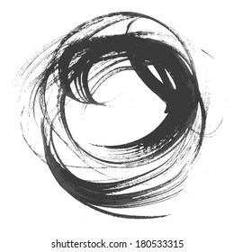 Scenic Circle for your design painted with a brush