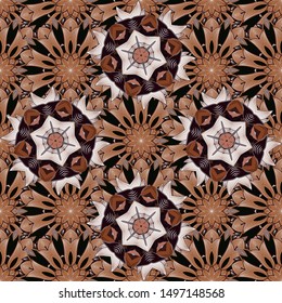 Scenic flower pattern. Stylish invitation for valentines day and greeting card concept. Floral composition, hand painted, delicate template. Top view, soft neutral, brown and black color style.