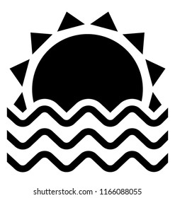 
A scenic icon of beach sunset
