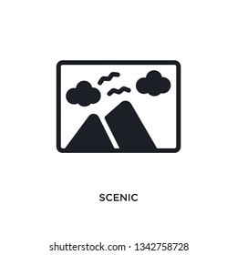 scenic isolated icon. simple element illustration from electronic stuff fill concept icons.
