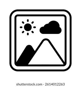 Scenic landscape image icon symbolizing photography and outdoor beauty