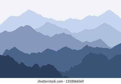 Scenic panorama with Mountains