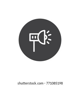 Scenic spotlight icon vector, filled flat sign, solid pictogram isolated on white. Symbol, logo illustration.