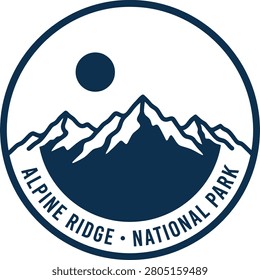 Scenic view of Alpine Ridge National Park featuring majestic mountains and sun