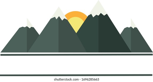 Scenic view of sunset behind mountains