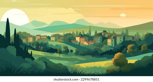 Scenic Visions  Vector Landscapes for Posters  Brochures  and More