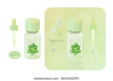 The scent and aroma of peppermint essential oil