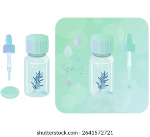 The scent and aroma of rosemary essential oil