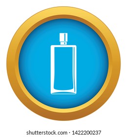 Scent bottle icon blue vector isolated on white background for any design