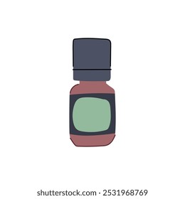 scent essential oil bottle cartoon. relaxation wellness, holistic concentrate, essence botanical scent essential oil bottle sign. isolated symbol vector illustration