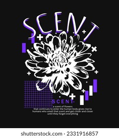 Scent. Flowers Trendy Urban Streetwear Design in Luxury, Edgy and Brutalist Style