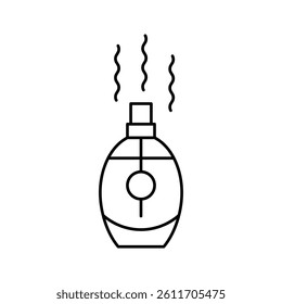 scent fragrance bottle perfume line icon vector. scent fragrance bottle perfume sign. isolated contour symbol black illustration