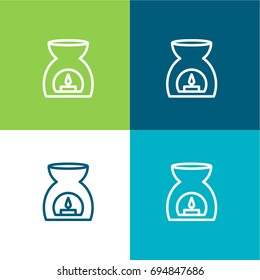 Scent green and blue material color minimal icon or logo design