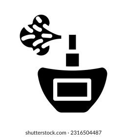 scent smell glyph icon vector. scent smell sign. isolated symbol illustration