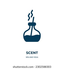 scent vector icon. scent, aroma, fragrance filled icons from flat spa and yoga concept. Isolated black glyph icon, vector illustration symbol element for web design and mobile apps