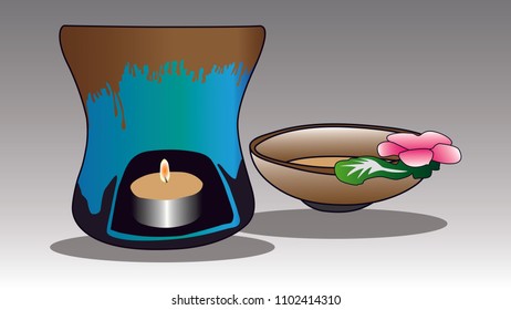 Scented candle aromatherapy