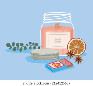 scented candle cartel with items