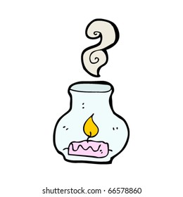 caricatura de velas perfumadas