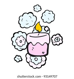 scented candle cartoon