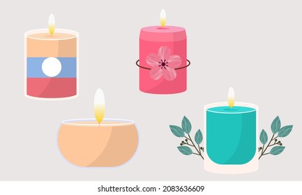 Vector del logotipo de la colección de velas perfumadas