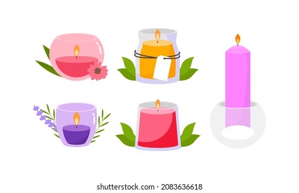 Vector del logotipo de la colección de velas perfumadas